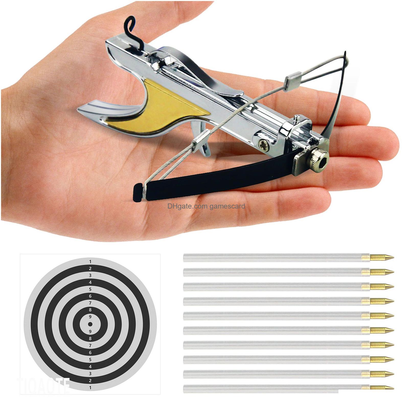 Pocket Crossbow Mini Model Bow And Arrow Hunting Outdoor Miniature Art Craft Collectible For Adt Drop Delivery Dhwse