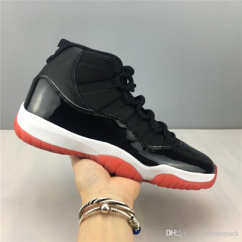 

2023 Basketball shoes Released Jumpman 11 Bred Man Black White Varsity Red XI Fashion Trainers Real Carbon Fiber Come With Box