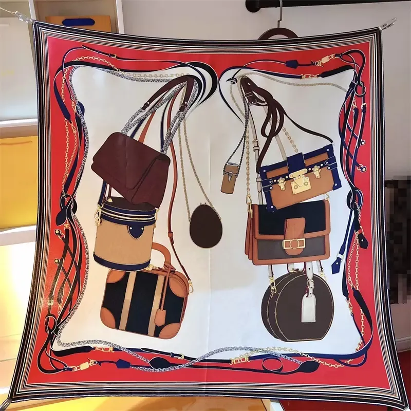 

Silk Head Scarf Woman Designer Tote Bag Ribbon Fashion Squares Shawl Ladies Beach Neck Scarfs Classic Flower Letter Print Scarves Luxury kerchief 90*90cm