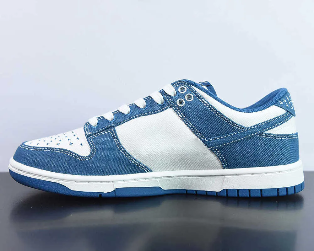 

2023 Basketball Shoes Duks Low Industrial Blue Board shoes Summit White/Industrial Blue Running Shoe Outdoor Sports Sneakers With Box