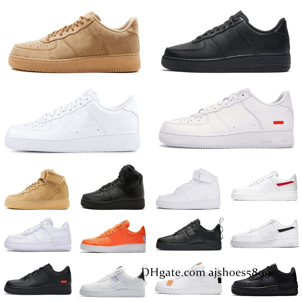 

2023 Outdoor force Men Low Skateboard Casual Shoes New Designers Discount One Unisex 1 07 Knit Euro Airs High Women All White Black Wheat Running Sports Sneakers, Box