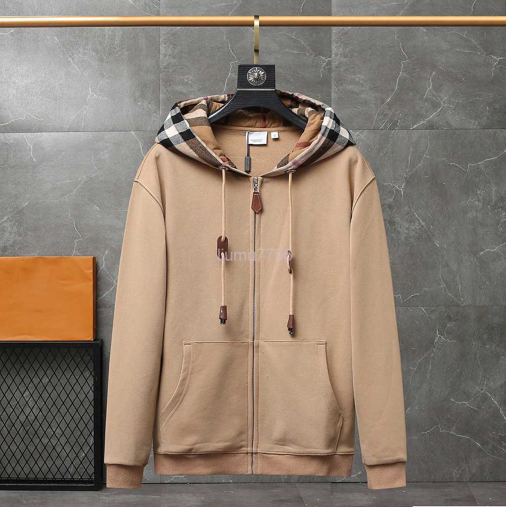 

Men's Hoodies Sweatshirts 22fw Designer Luxury Mens Hooded Sweater British Classic Check Hoodie Comfortable and Warm Jackets Top Quality Pure Cot SVG3, Khaki pullover