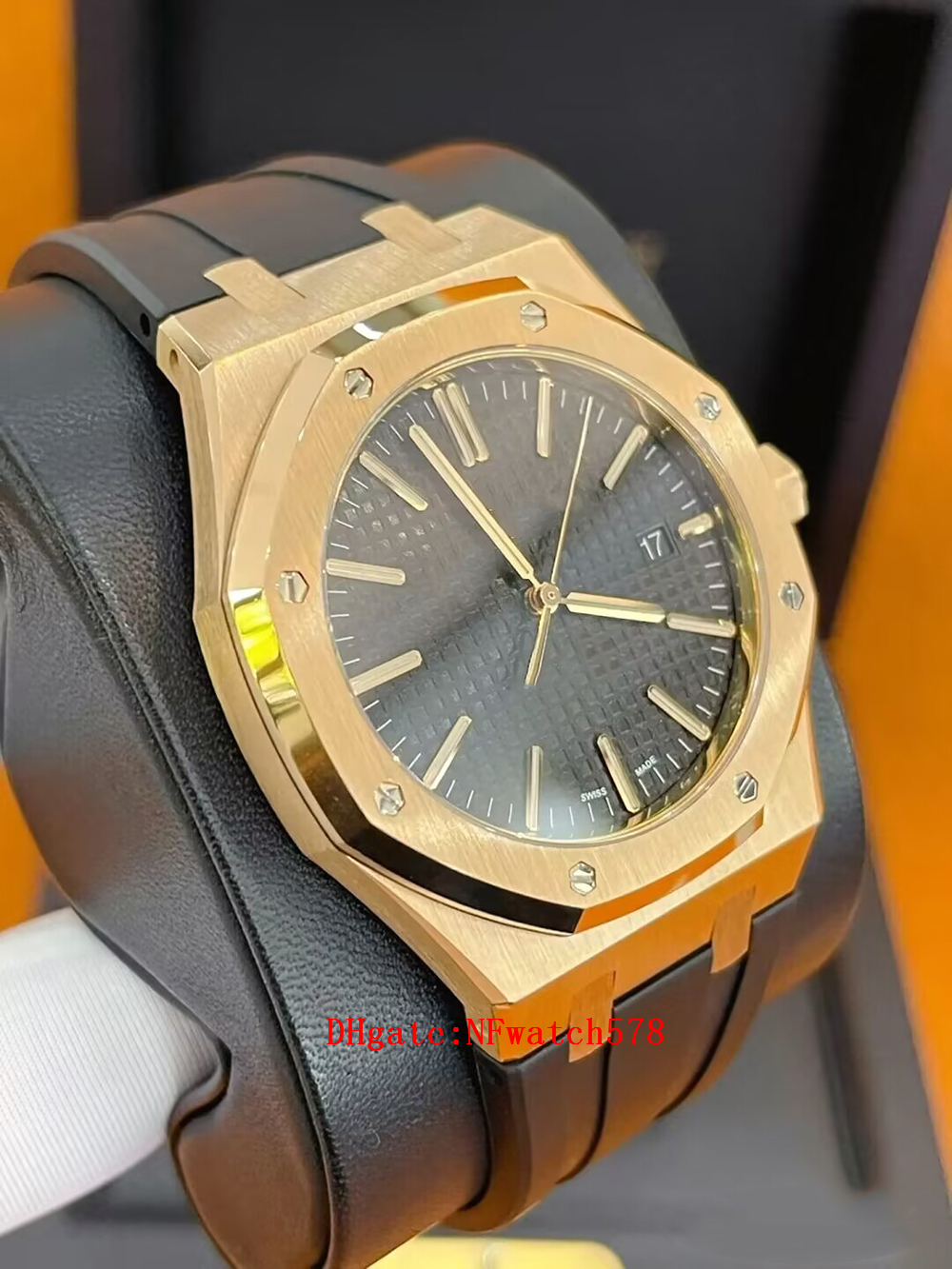 

2023 QC Check Mens Watch Designer Luxury Automatic Movement Watches Rose Gold Size 41MM 904L Stainless Steel Rubber Strap Waterproof Sapphire, 12