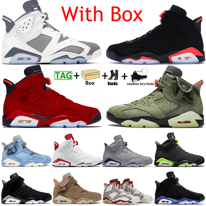 

Jumpman 6 Mens Women Basketball Shoes With Box 6s Aqua British Khaki Washed Denim Cool Grey Travis Scotts White Toro Black Infrared Donda West Trainers Sneakers 47, A8 electric green 40-47