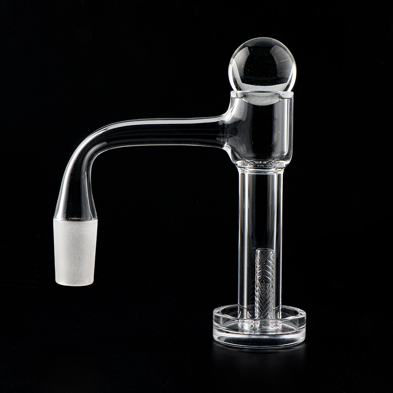 

Full Weld Beveled Edge Smoking 4mm bottom Terp Slurper Quartz Banger With Hollow sandblasting Pillar/Quartz Ball Cap 10mm 14mm 18mm 20mmOD for Dab Rigs Water Pipes