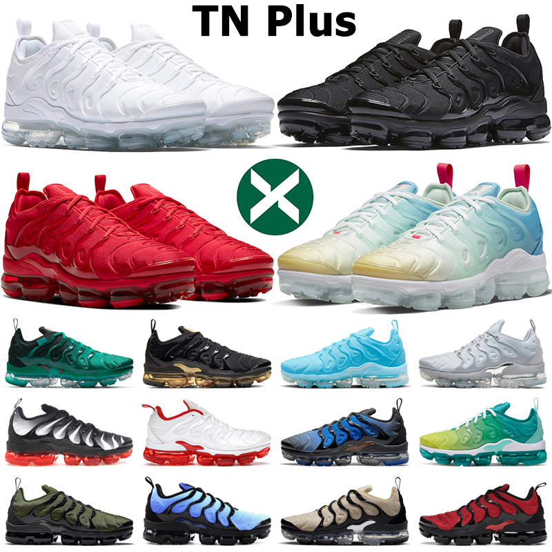 

2023 tn plus running shoes men women Triple Black White Red Metallic Gold Laser Hyper Blue Fury Cool Grey Rough Green Beige Since 1972 mens trainers sports sneakers