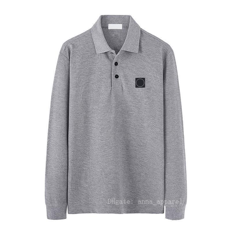 

New Men' Polos Long Sleeve Shirt Spring And Autumn High Quality Men Women T Shirts Long-sleeved Shirts Streetwear Casual Man Clothes Tees, Dark blue