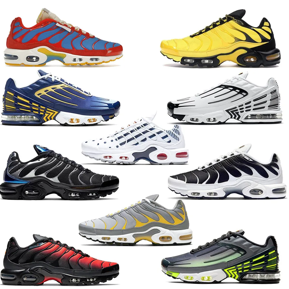 

Airmaxs Tns Plus Casual Shoes Running Shoes air plus max tn 3 Outdoor shoes Laser Blue UNC Oreo Bat Frequency Pack Sports Mens Trainers Sneakers Triple Black White, 12