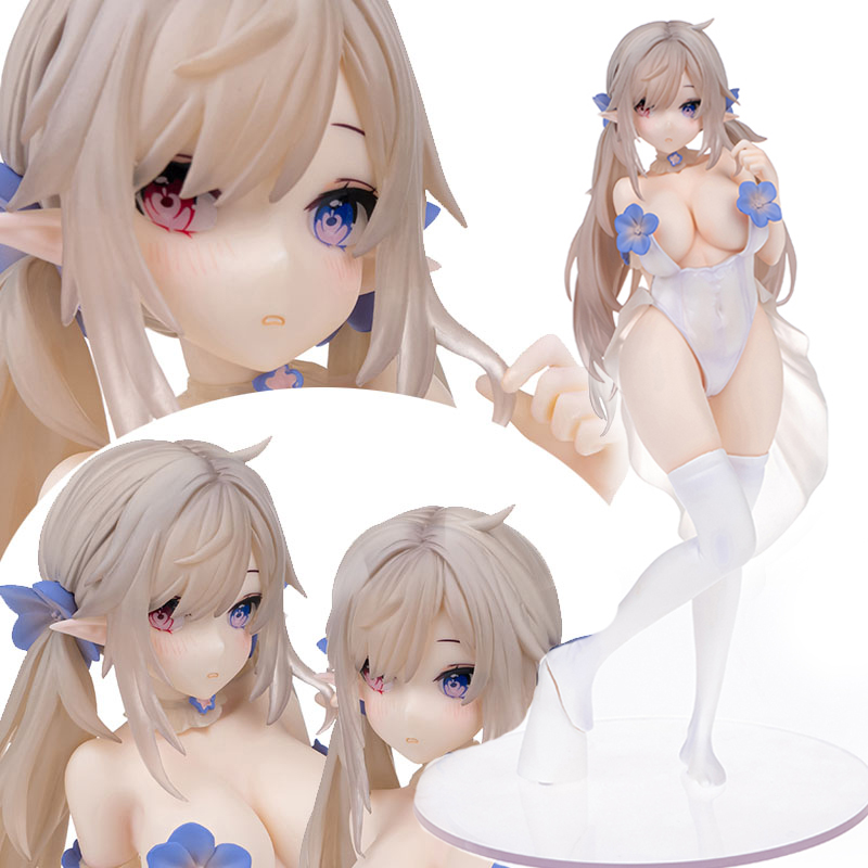 Gun Toys 250mm Anime Figure B full Pure White Elf cute Girl 1/6 Anime Sexy Girl PVC Action Figures Adult Collection Model Toy do-image-858220642
