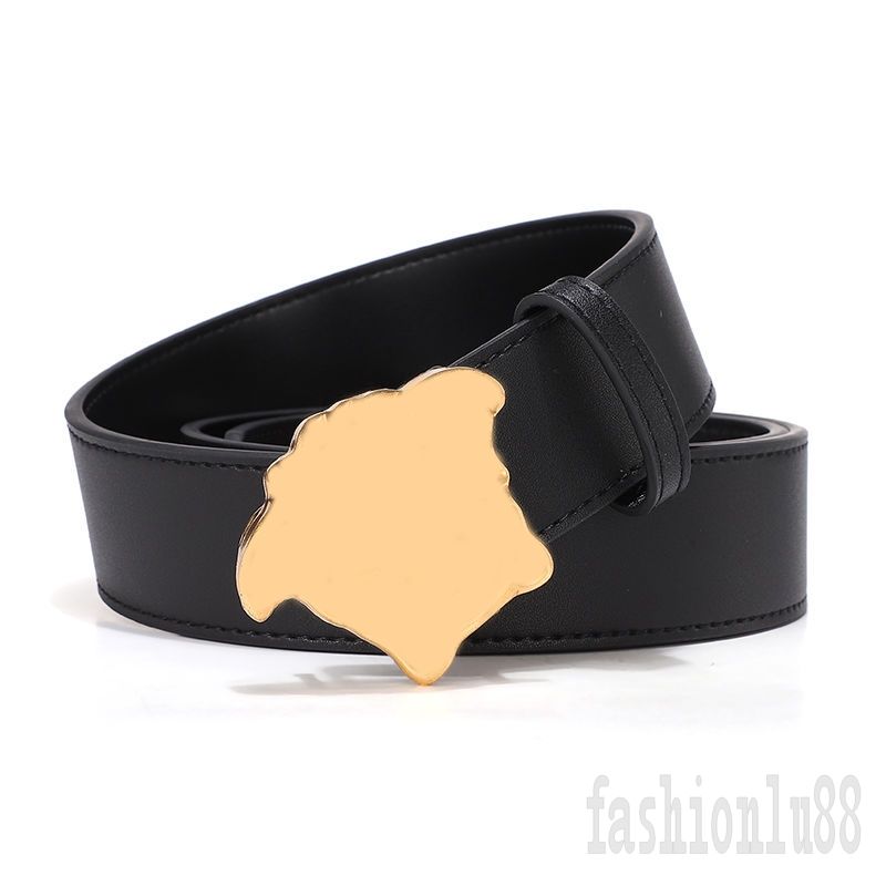 

Men belts luxury belts for men designer unisex classical balck solid color casual cintura cowhide leather delicate buckle business formal Designer Belt PJ017 B23, As show