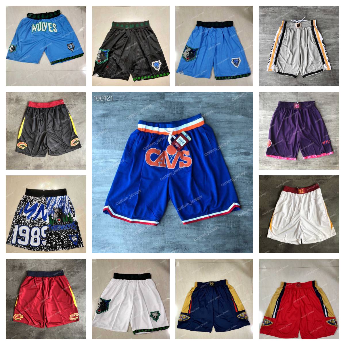 

Cleveland''Cavaliers''NBA''Minnesota''Timberwolves men New Orleans''Pelicans''Men Throwback Basketball Shorts pocket, #4