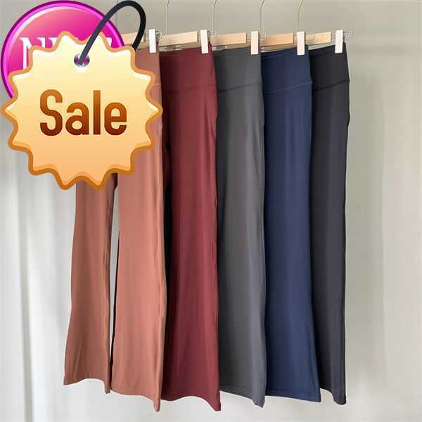 

lulus Yoga Flared Pants Groove Summer Ladies High Waist Slim Fit Belly Bell-bottom Trousers Shows Legs Long Fitness Net Red Fashion LULUHd