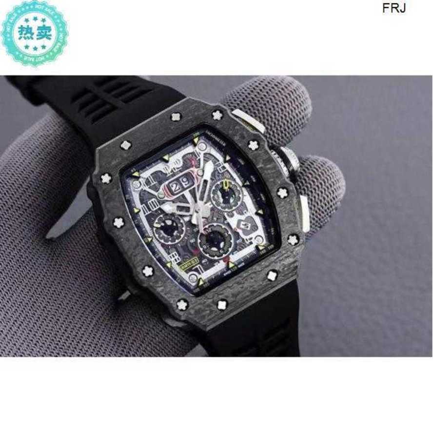 

Designer Watches Richads Milles Richads Red Devil Carbon Fiber Watch Black Technology Luxury Miller Same Mechanical Rm65 Frj HXKT