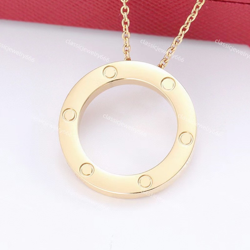 

Fashion Women's Luxury Designer Necklace Classic Love Pendant Necklace 18K Gold Brand Jewelry 316 Stainless Steel