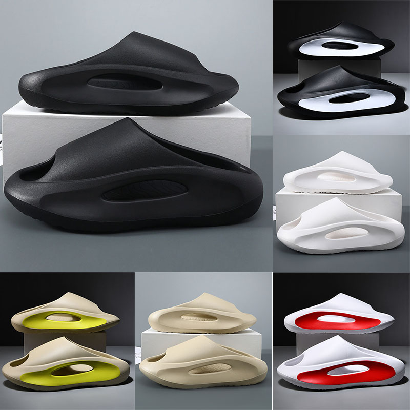 

top fashion mens womens platform slipper rubber designer sandals black whtie red bred beige summer beach sports shoes ourdoor walking loafer sandales sandles slide, 01