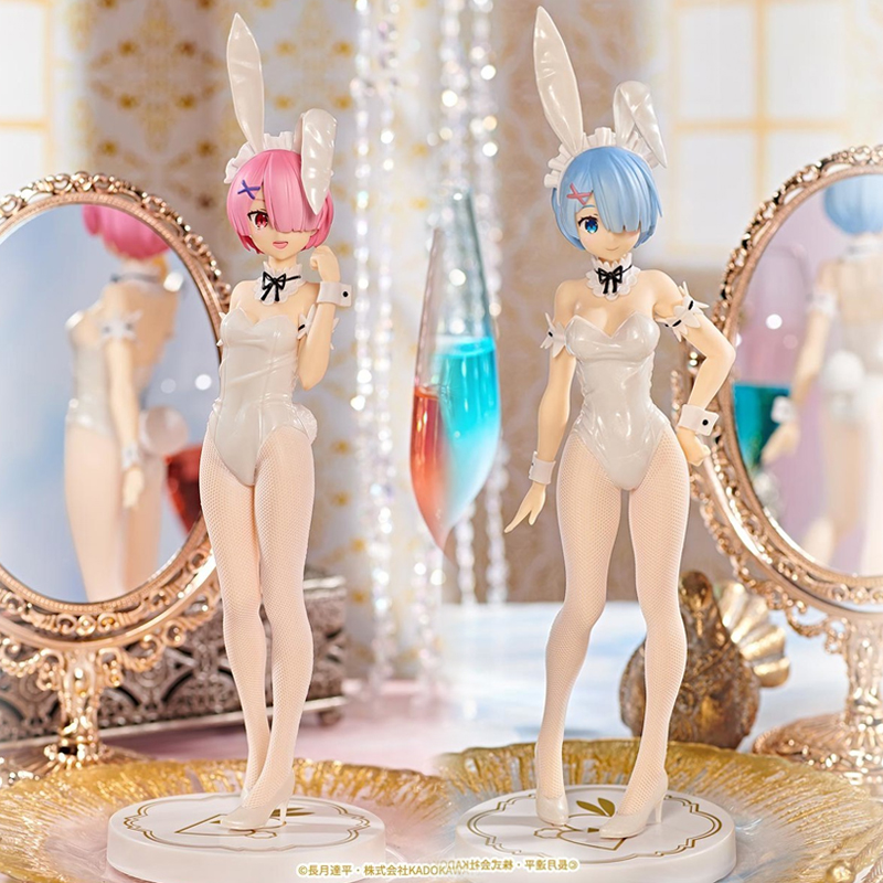 Gun Toys 30CM BiCute Bunnies ReZERO Starting Life in Another World Anime Bunny Girl Figure Ram Rem Pvc Figurine Model Doll Toys-image-857867048