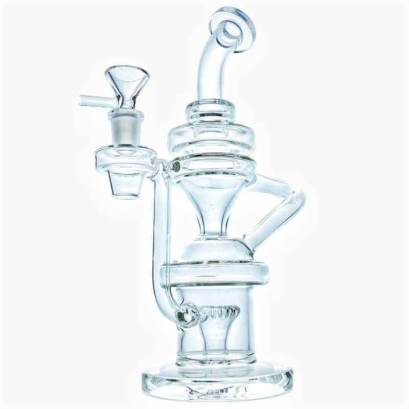 Glass hookah collector water pipe tornado lantern combination 10 inches high 14mm joint size (GB-436)-image-534934970