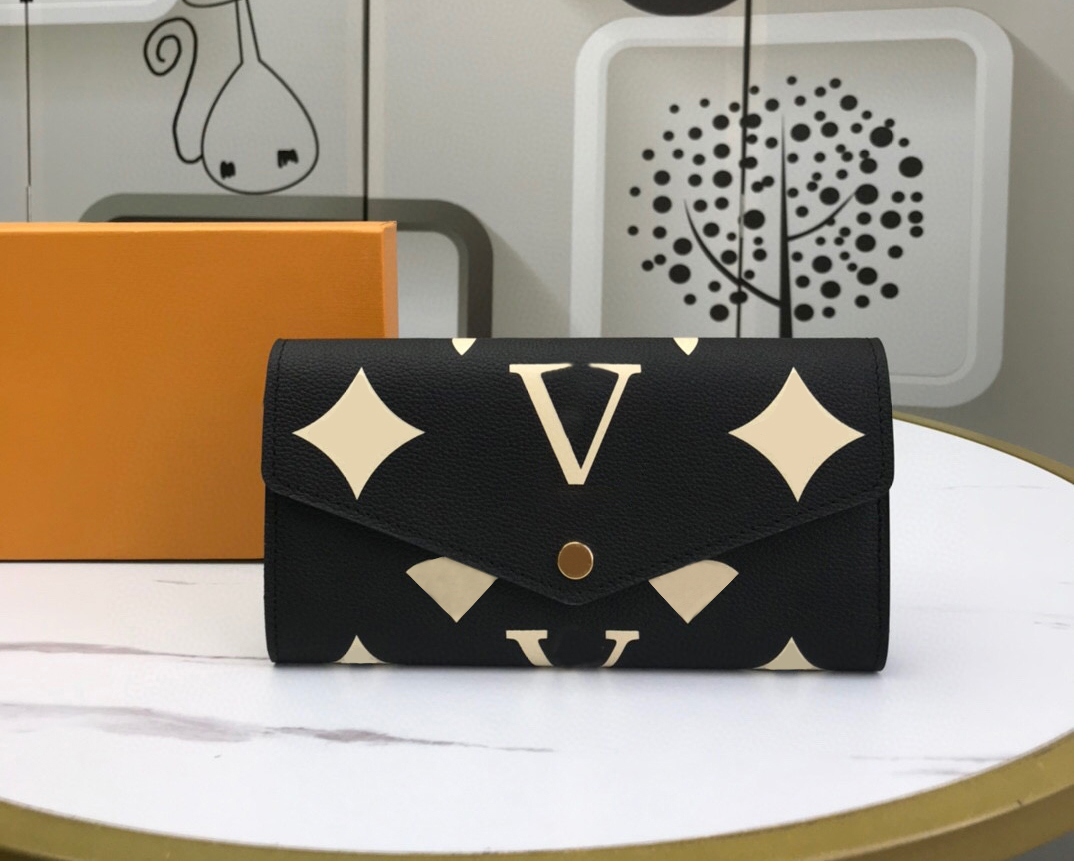 

Fashion designer wallets luxury envelope purses mens womens wallet high-quality embossed flower letter long card holder slim money clutch bags with box wholesale, 80496#monogrames