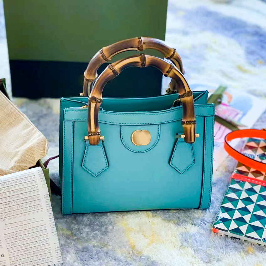 

Classic Women's marmont Diana Bamboo Crossbody Bags tote wallets Luxury mens Designer Purses cleo Genuine leather handbags large tote shoulder Evening clutch bag, Blue