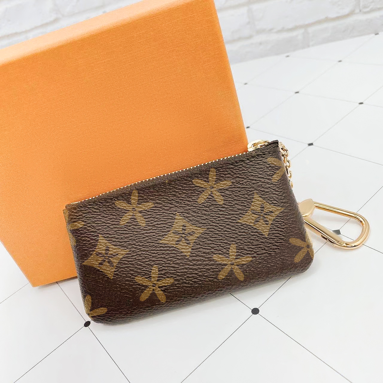 

Genuine Leather M62650 Coin Purses banknote zippy wallet fashion louvis card holder keychain luxury mens Womens Designer CardHolder Key pouch chain bag cardholder, Mon0gram