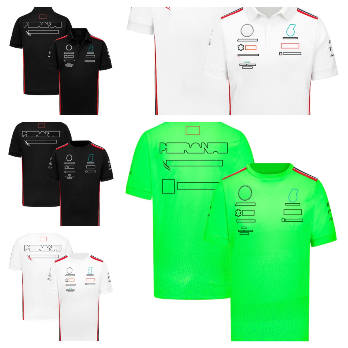 

F1 Formula One short sleeve T-shirt 2023 Team work clothes polo suit racing suit crewneck Tee can be customized official same style