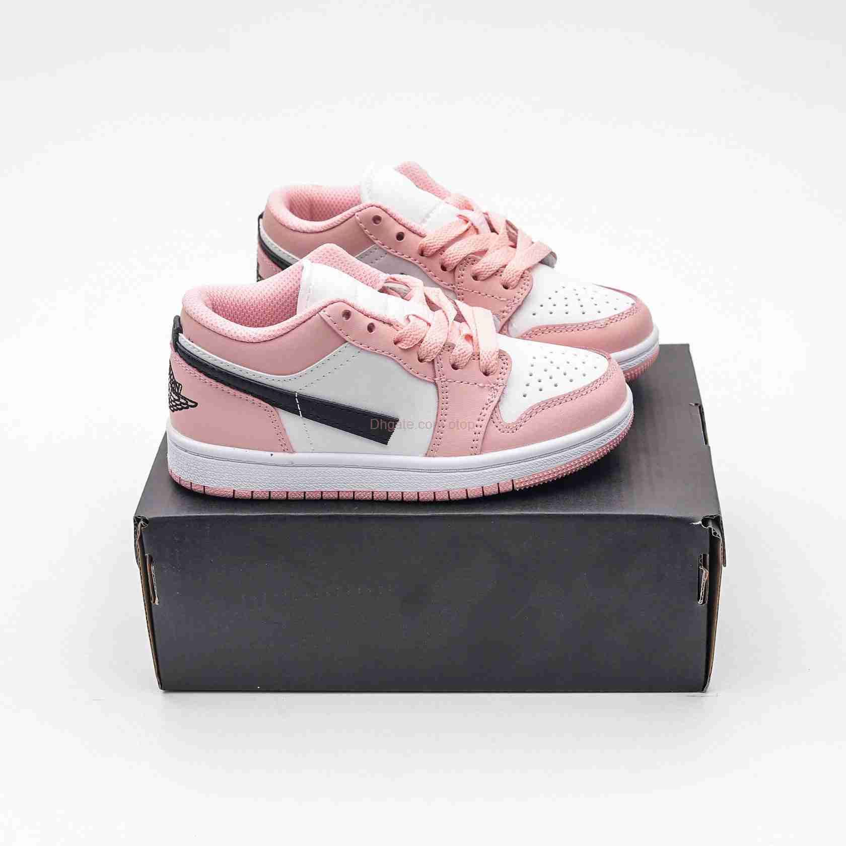 

1 Low Light Arctic Orange Pink (GS)) Kids Sports Shoes 1s Arctic Orange White Anthracite Girls Boys Children Students Sneakers 553560-800 US, 003