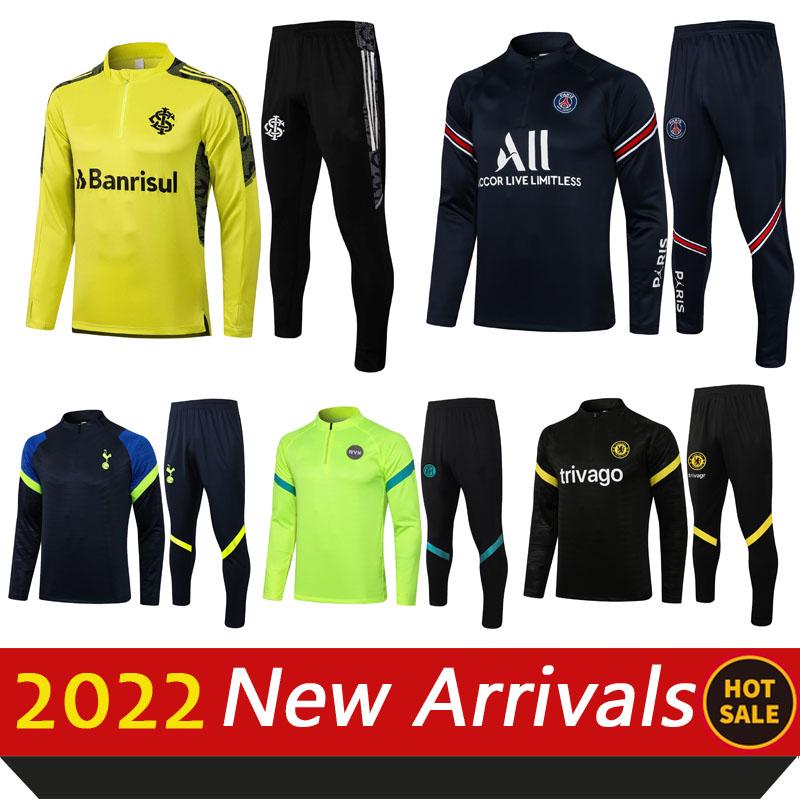 

2022 Men's Tracksuits Mens soccer training suit MBAPPE Long-sleeve sweatshirt 21 22 maillot de foot DI MARIA VERRATTI football jogging jacket tracksuit