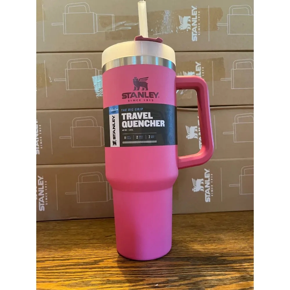 

Stanley With logo 40oz Mugs Big Capacity Tumblers With Handle Insulated Tumblers Lids Straw Vacuum Stainless Steel Coffee Termos Cups, Multi-color