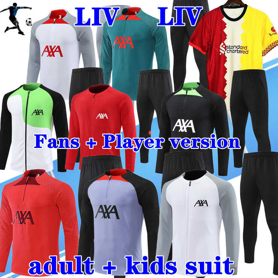 

Top Fans Player version 22 23 24 GAKPO kids men adults football tracksuit soccer training suit jacket 2023 2024 DARWIN ELLIOTT Mohamed Luis DIaz kit survetement, Fans 001