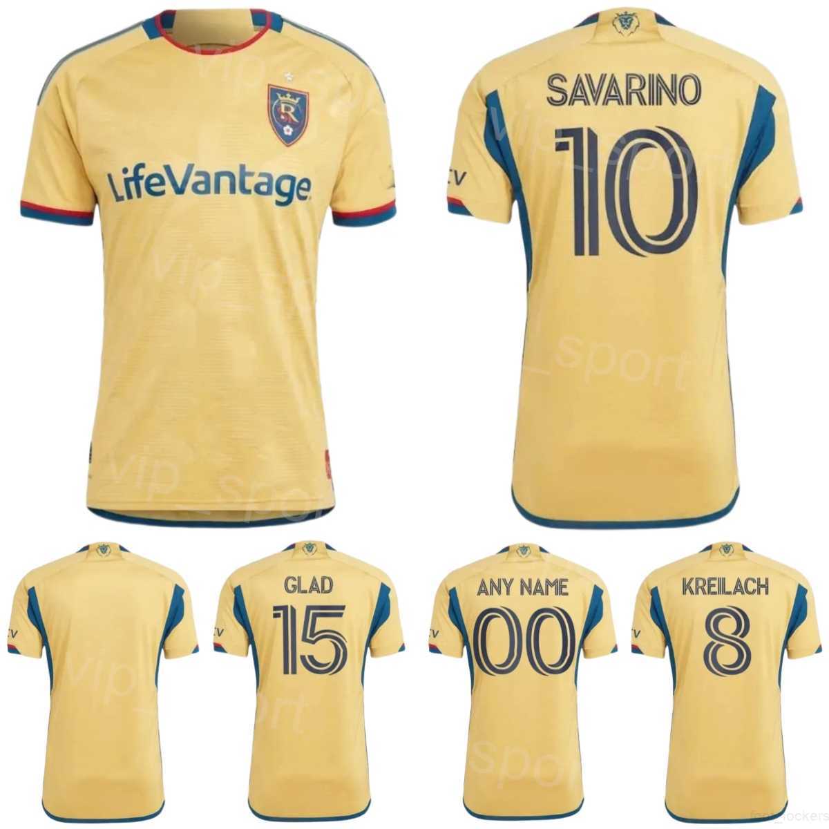 

Royal Salt Lake Soccer Jerseys 11 Andres Gomez 9 Justin Meram 10 Jefferson Savarino 15 Justen Glad 8 Damir Kreilach 3 Bryan Oviedo 6 RUIZ Football Shirt Kits 2023-24 FC, Yellow