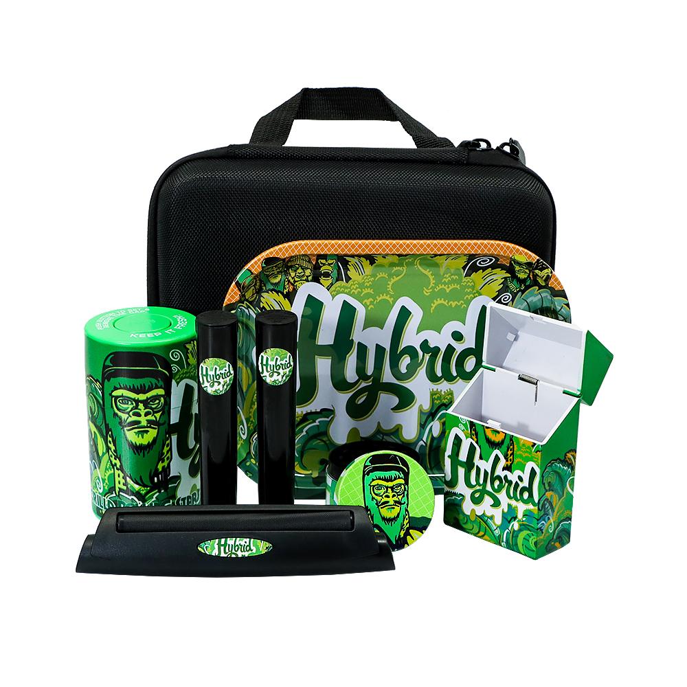 

Tobacco Smoking Kit Gorilla Rolling Star All in One Metal Rolling Tray Plastic Airtight Herb Container Zinc Alloy Smoke Grinder King Size Roller