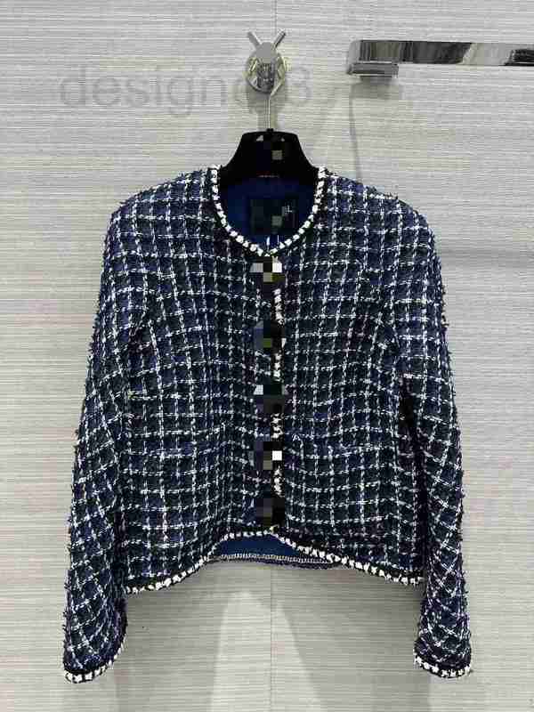 

Women's Jackets designer New Coat 2023 Spring Style Sweet Salt Round Neck Drop Shoulder Curve Design Soft Tweed LEFQ, Picture color