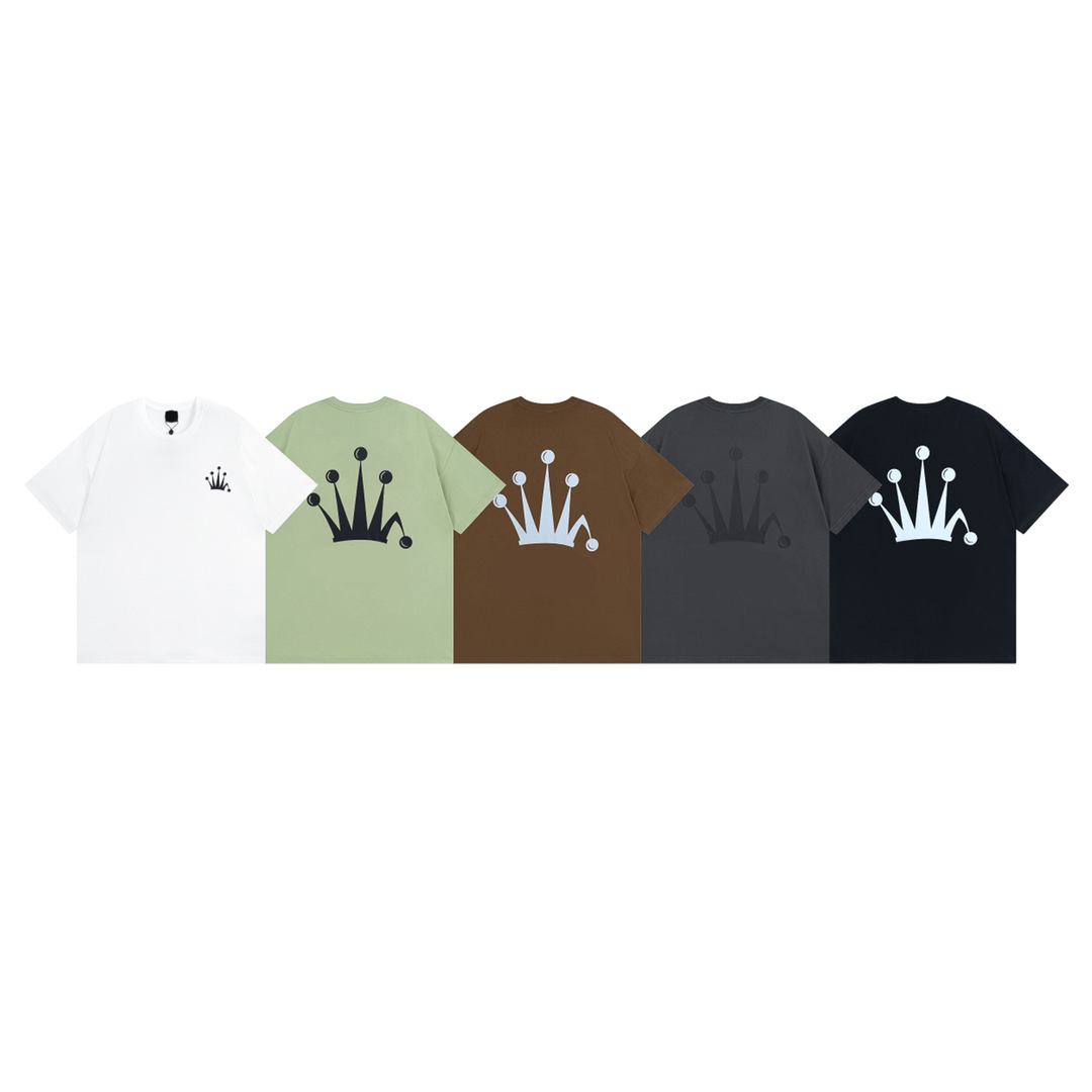 

2023 Mens Designers T Shirt Man Womens tees With crown Print tee Summer Shirts fashion Couple loose cotton short sleeves Asian size s-xl