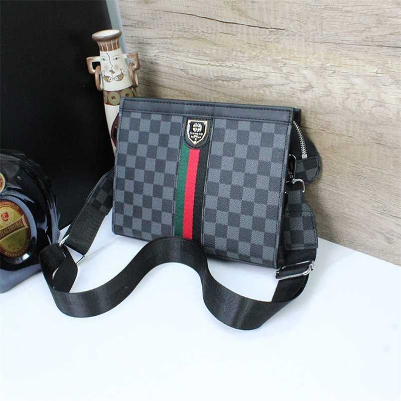 

Designer bag 2023 New Fashion Waterproof Soft Leather Bags Men's One Shoulder Crossbody Bag Men's and Women's Business Bag Wallet Collection Social Guy, Gift box with green