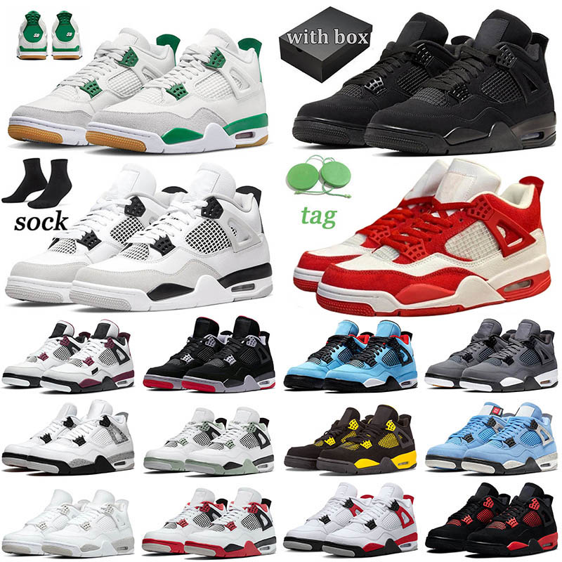nike air jordan retro 4 jorden 4 off white Pine Green Taille 47 Chaussures de basket-ball pour femmes Jumpman Black Cat SeaForm Military Motorspo