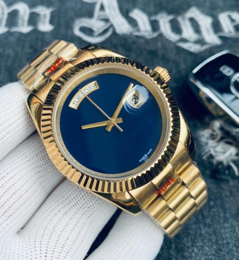 

Top Watch Men Gold Stainless Steel Automatic Mechanical Sapphire Glass Stainless Mens Watches Sports Male Wristwatches