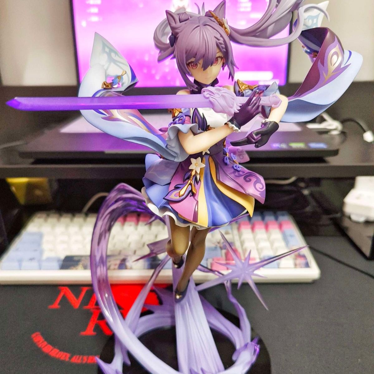 Gun Toys 32cm Genshin Impact Keqing Nimble As Lightning Ver.1/7 Game Statue Anime Figures Pvc Model Toys Gifts for Christmas gif-image-858220044