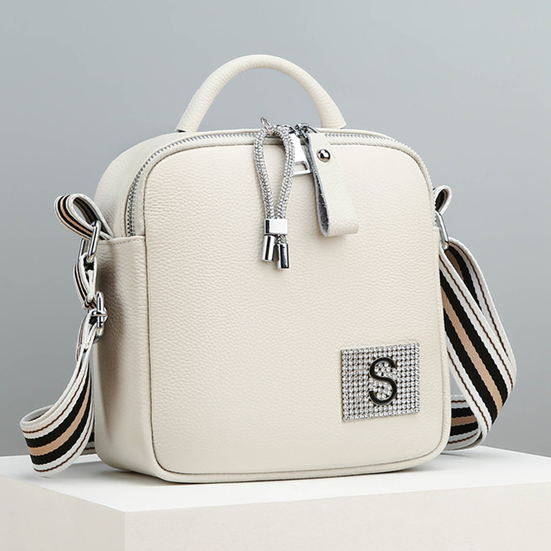 

Evening Bag Genuine Leather Handbags High Quality Cowhide Shoulder bag Fashion Luxury Ladies Messenger Bag Small Female Tote Sac 230410, Beige