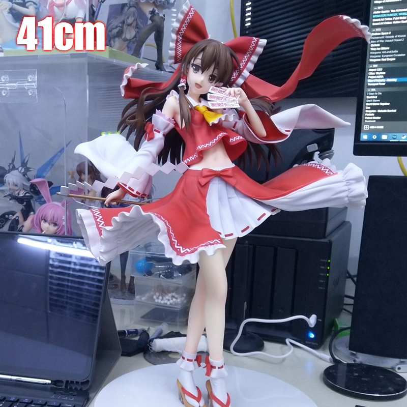 Gun Toys 41CM FREEing B-style Touhou Project Japanese Anime Girl Figure Hakurei Reimu PVC Figure Collection Model toy doll gifts-image-857866579