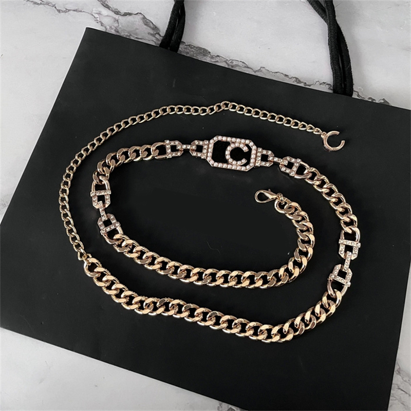 

2023 Designer Waist Chain Belt For Womens Waist Belt Letter Diamond Pearl Metal Waistband Luxury Belts, Silver