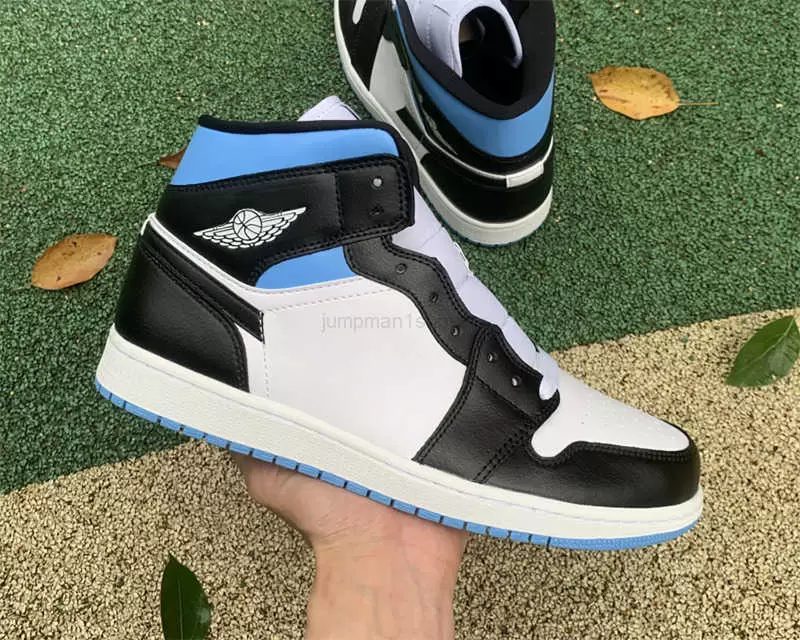 

2023 Basketball Shoes Jumpman 1 1S Mid SE Black toes White Blue Trainers Sneakers Sports Come With Box