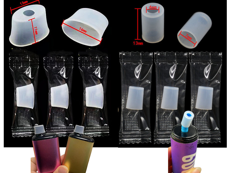 

disposable vape drip tip mouth cover tester silicone flat round for 600 800 3500 5000 7000 puffs vaper testing mouth cap dustproof Individual packaging