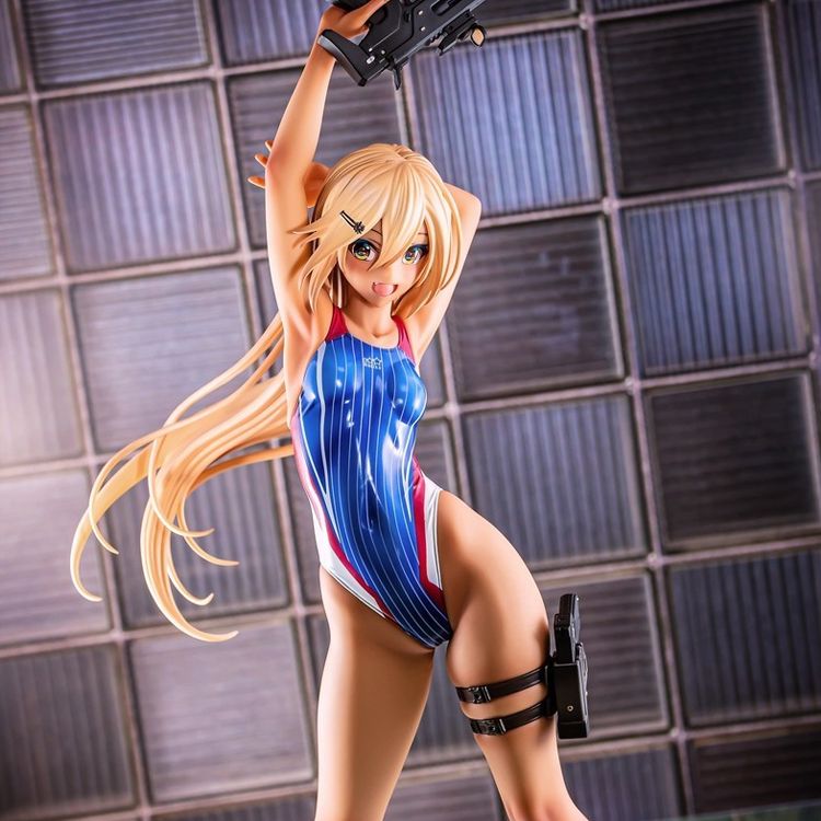 Gun Toys 29CM ARMS NOTE Kouhai-chan of the Swimming Club 1/7 anime Girl PVC Action Figure Toys Adults Collection Model Doll-image-858217418