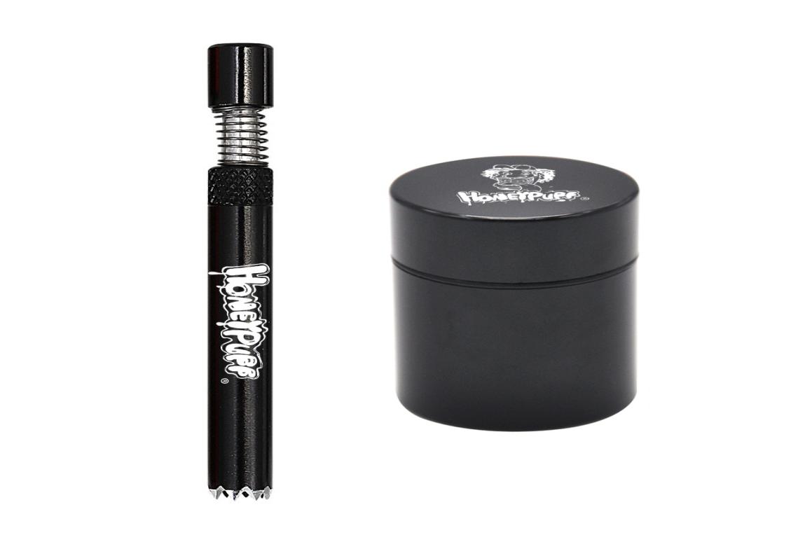 

HONEYPUFF Selfcleaning Smoking Pipe 82 mm Portable One Hitter Aluminum Airtight Container Tobacco Storage Tank Metal Stash Box5740699