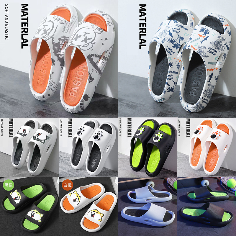 

Top Fashion Slippers For Men Women Beach Sandals materlal soft and elastic Slipper Outdoor Jogging Sandal Classic Shoe Runner Size 36-45