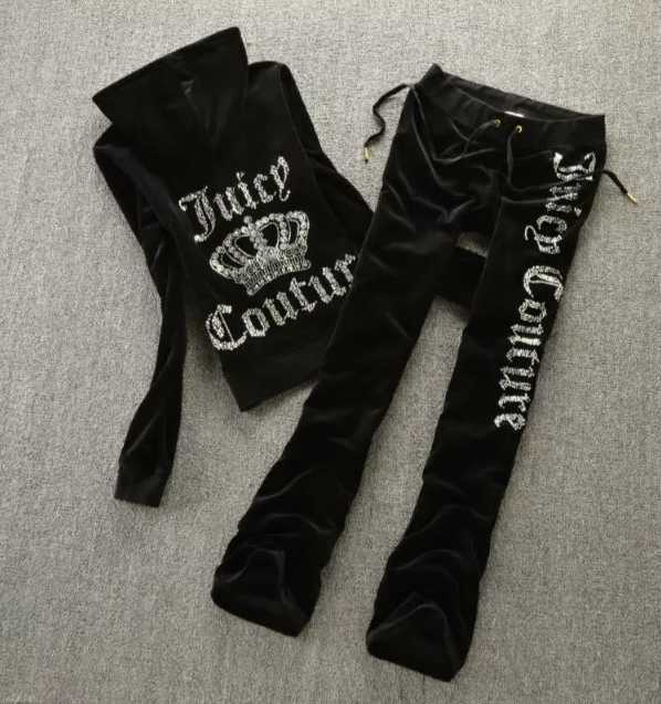 

Women's Tiktok Two Piece Pants Velvet Juicy Coutoure Set Track Suit Juciy Coture Sweatsuits European and Americaneaeojdeuc