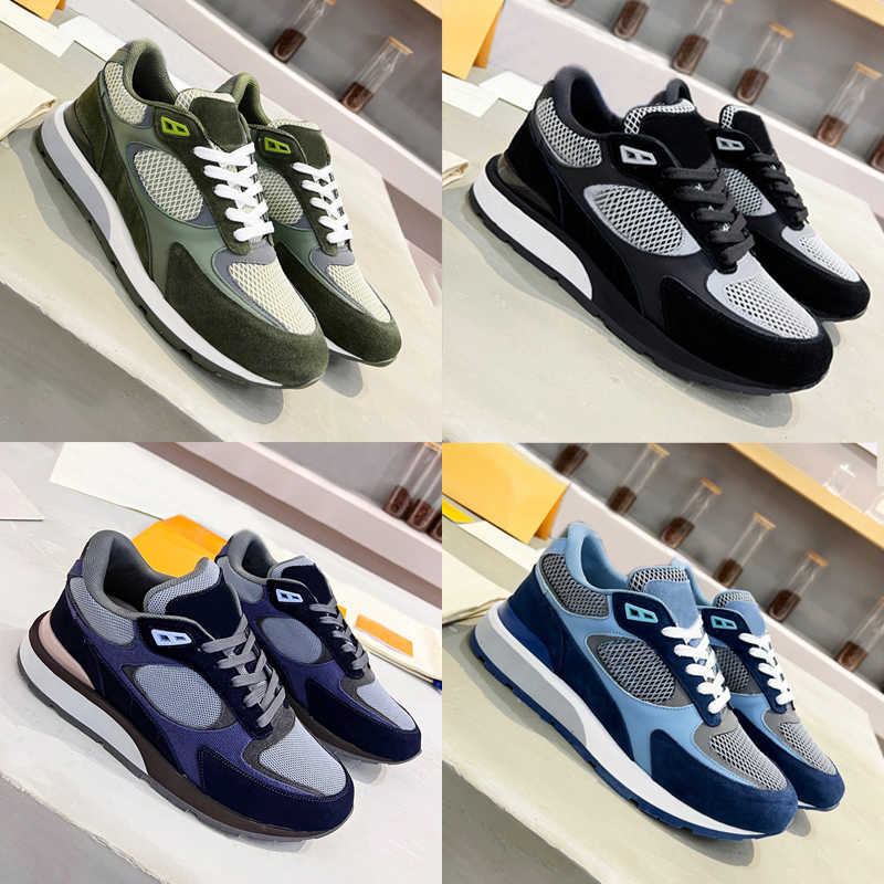 

Men Casual Shoes Run Away Sneaker Designer Luxury Leather Trainers Fashion Rubber Outsole Sneaker Top Classic Sneakers Flats Trainer Shoes With Box NO286