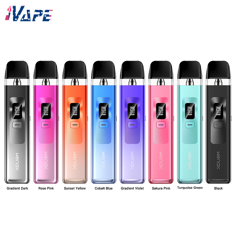 

Original GeekVape Wenax Q Pod Kit Built-in 1000mAh Battery with 2ml Geekvape Q Cartridge 0.6/1.2ohm Childproof Top Filling Design, Message for multi colors