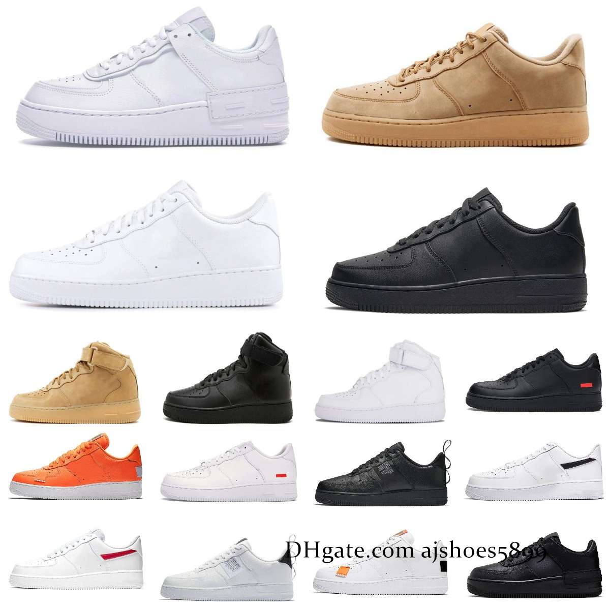 

air 1 Classic Basketball Shoes One Skateboarding White Black Ones High Low Cut Trainers Force 1s Original Sports Sneakers Size 36-45 Skate Shoe, Box