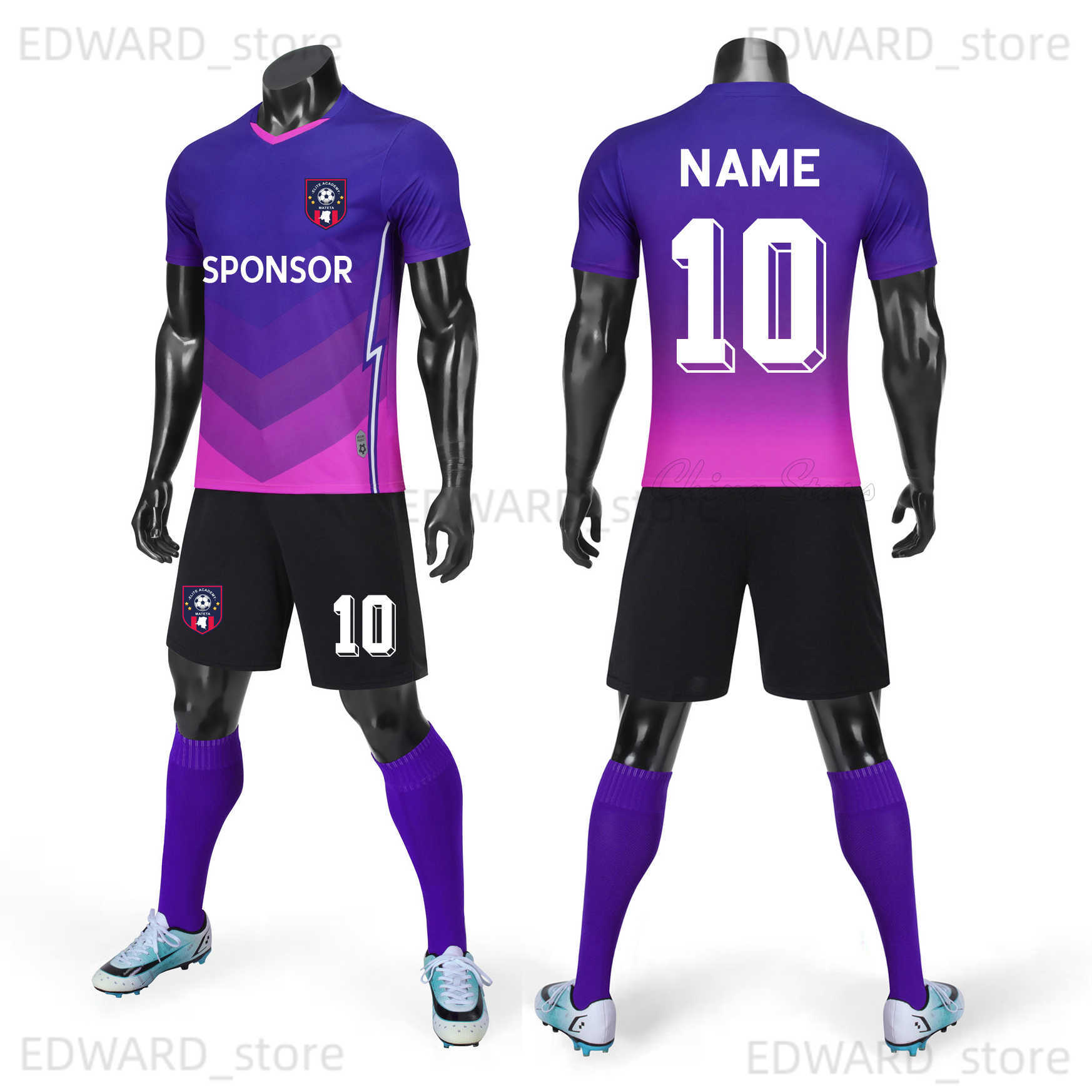 

Men's Tracksuits Wholesale Custom Soccer Jersey Adult Kids Boy DIY Football Uniform Set Suits Short Men Football Kits Tracksuit Training Suits T230411, K8851 white